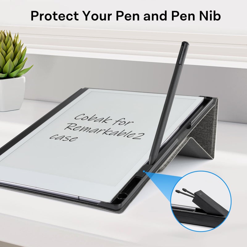CoBak Case for Remarkable 2 -with Pen Holder and Multi-Angle Foldable Stand Feature -Perfect Choice of Remarkable 2 Case with Pen Holder for The Remarkable 2 Paper Tablet (2020 Released) - Image 3