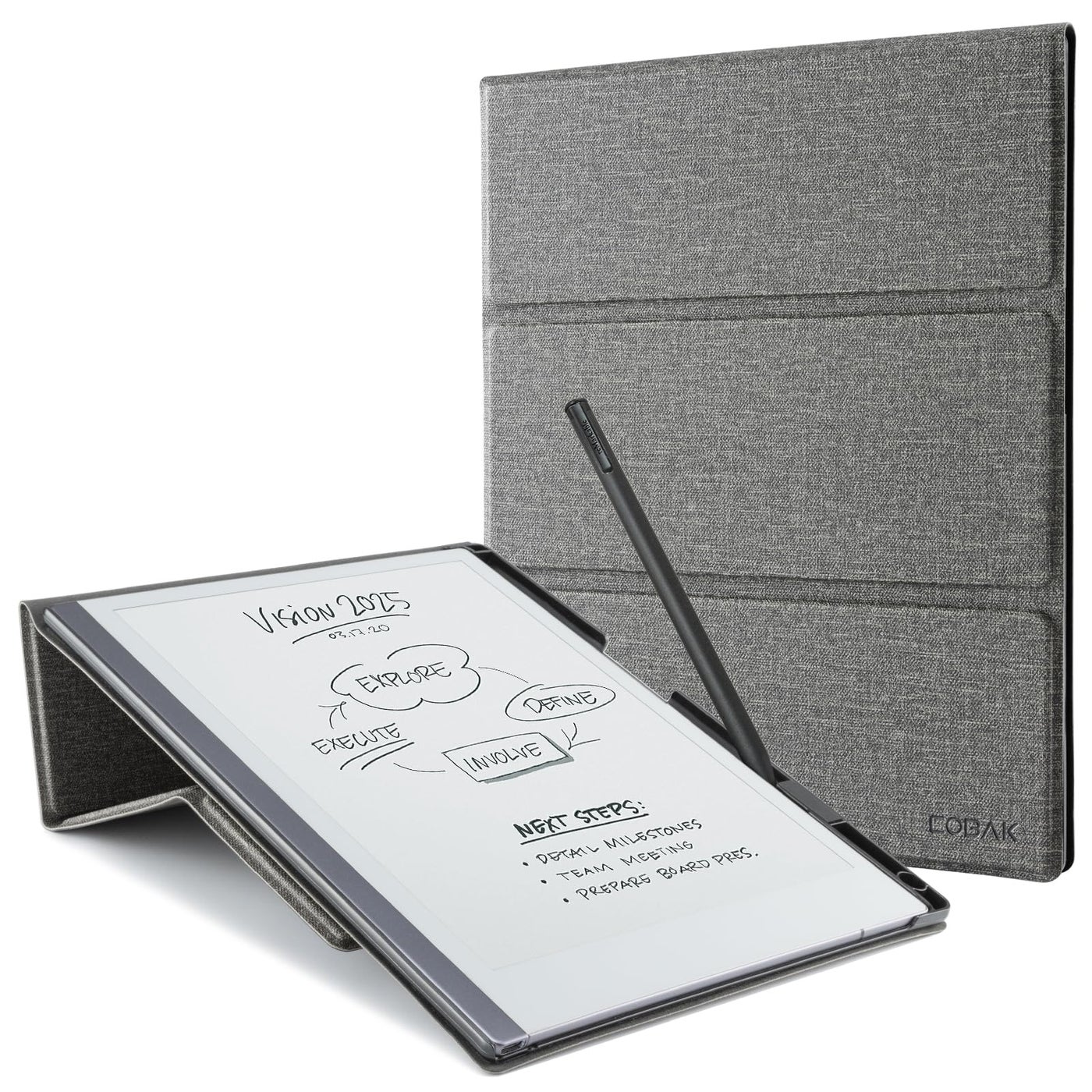 CoBak Case for Remarkable 2 -with Pen Holder and Multi-Angle Foldable Stand Feature -Perfect Choice of Remarkable 2 Case with Pen Holder for The Remarkable 2 Paper Tablet (2020 Released)
