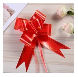 ProKart Colorful 18Mm Pull Bow Striped Ribbon String with 30Cm Long Handmade Pull Flower Ribbon for Wrapping and Decoration Gift for Wedding 30Pc (Assorted Color), Multicolor - Image 2