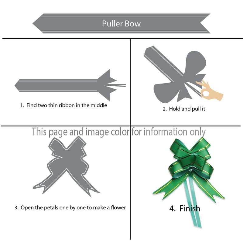 ProKart Colorful 18Mm Pull Bow Striped Ribbon String with 30Cm Long Handmade Pull Flower Ribbon for Wrapping and Decoration Gift for Wedding 30Pc (Assorted Color), Multicolor - Image 5