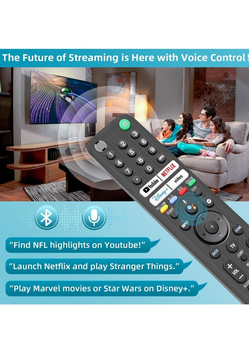 PopZa Sony TV Remote Replacement with Voice Command – Compatible with Sony TVs & Bravia XR/XBR/KD Series (2018–2023) – Supports 4K LED OLED Google Android Smart TVs – No Setup Required – 1-Year Full Warranty - Image 4