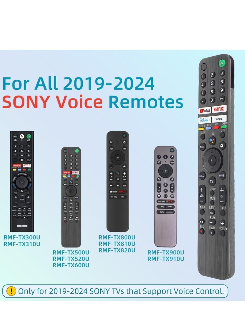 PopZa Sony TV Remote Replacement with Voice Command – Compatible with Sony TVs & Bravia XR/XBR/KD Series (2018–2023) – Supports 4K LED OLED Google Android Smart TVs – No Setup Required – 1-Year Full Warranty - Image 2