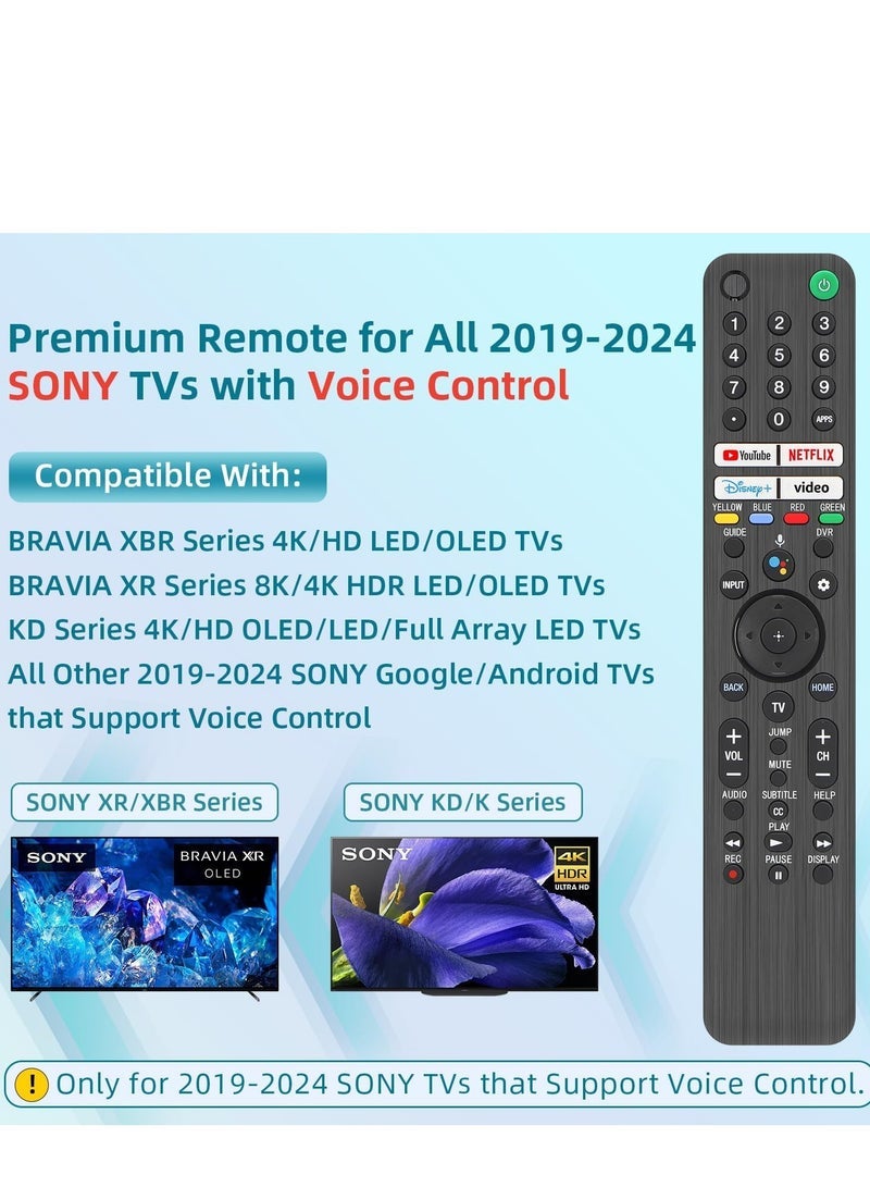 PopZa Sony TV Remote Replacement with Voice Command – Compatible with Sony TVs & Bravia XR/XBR/KD Series (2018–2023) – Supports 4K LED OLED Google Android Smart TVs – No Setup Required – 1-Year Full Warranty - Image 5