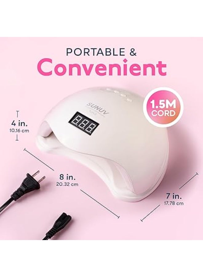 Nail Lamp 48W LED/UV for Fast Gel Drying – Professional Nail Oven with Dual Light Technology, Compact 20×20cm Design, White Color for Salon & Home Manicure - Image 3