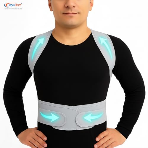 JoyFit Posture Corrector Belt for Men & Women | Back Support Belt for Pain Relief | Spine & Shoulder Straightener | Adjustable Back Straight Belt | Body Posture Correction Brace (XL) - Image 2
