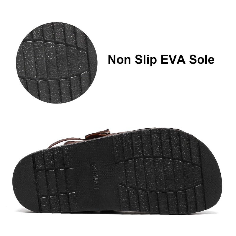 XTJSCBDSH Kids Suede Clogs for Boys and Girls Toddler Cork Footbed Sandals Mules, Potato Shoes with Adjustable Buckle, Slip-on Slippers Indoor Outdoor Black - Image 5