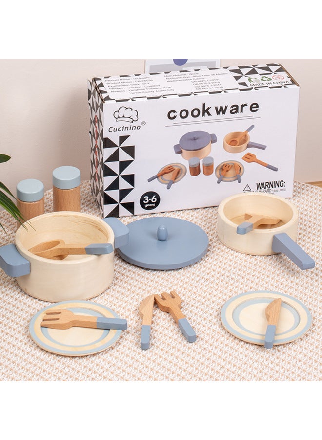 Products Wooden Children's Play-house Simulation Kitchen Toy Set Cooking Rice Cooking Kindergarten Interactive Toys-Specifications:Small Kitchen Utensils - Image 2