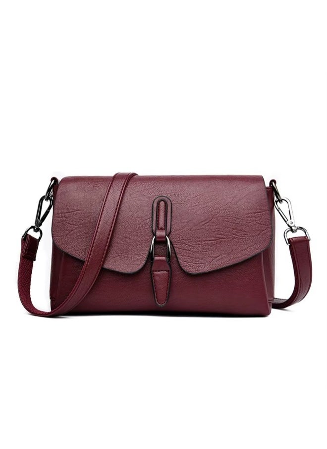 Rup Art Luxury Vintage PU Leather Shoulder Bag for Women – Crossbody Handbag with Messenger Strap & Polyester Lining  - Image 1