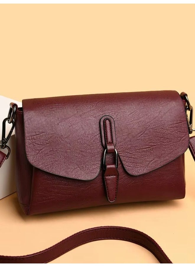 Rup Art Luxury Vintage PU Leather Shoulder Bag for Women – Crossbody Handbag with Messenger Strap & Polyester Lining  - Image 3