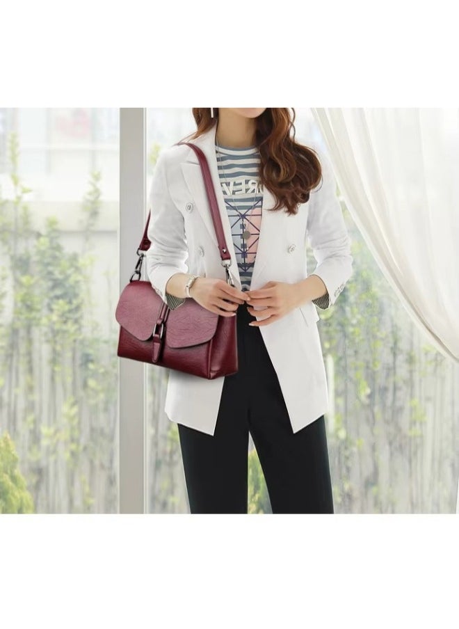 Rup Art Luxury Vintage PU Leather Shoulder Bag for Women – Crossbody Handbag with Messenger Strap & Polyester Lining  - Image 5