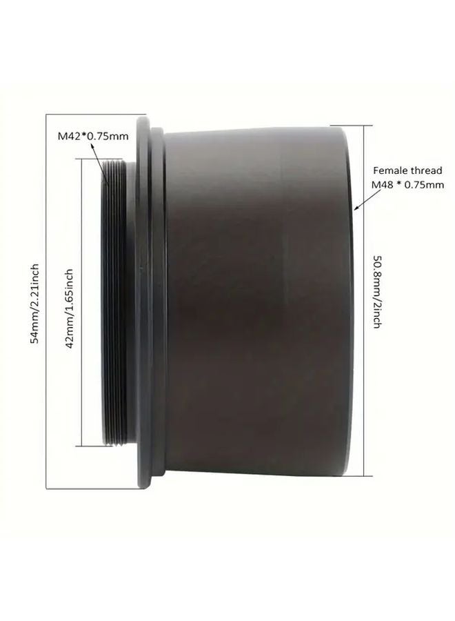 M42 0 75mm To 1 25 Inch Telescope Adapter Precision Durable Threaded Microscope Camera - Image 3