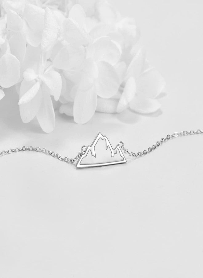 YFN Mountain Bracelet Sterling Silver Mountain Range Bracelet Nature Jewelry Gift for Skiers, Hikers, Campers, Climbers,Nature Lovers and Ocean Lovers - Image 3