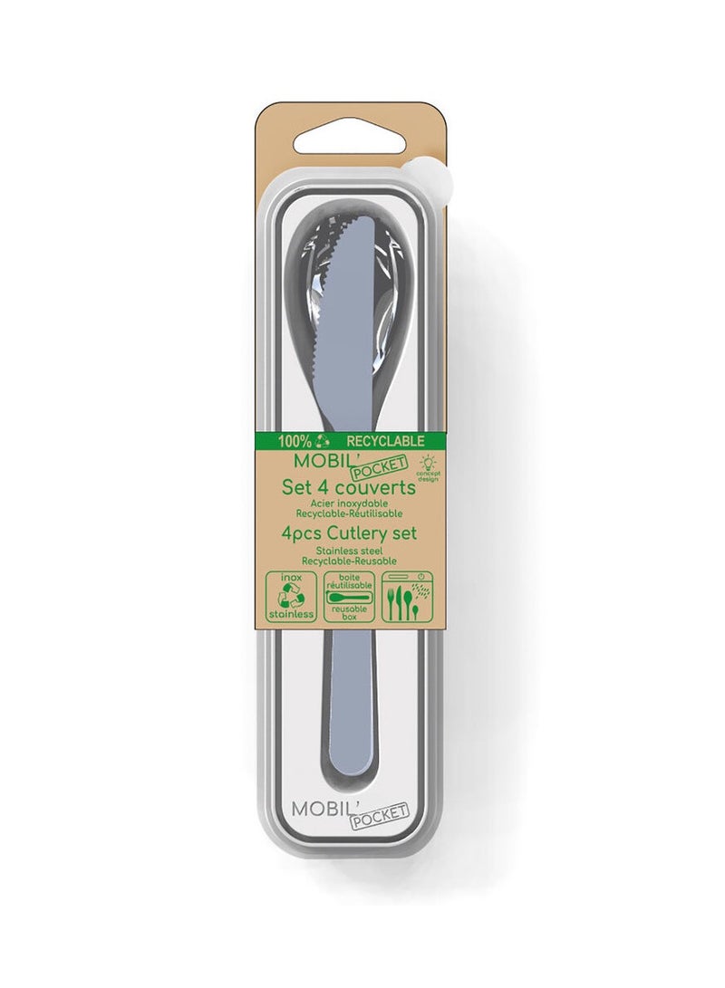 Amefa Cutlery Set 4 Pcs To-go In Plastic Case - Image 1