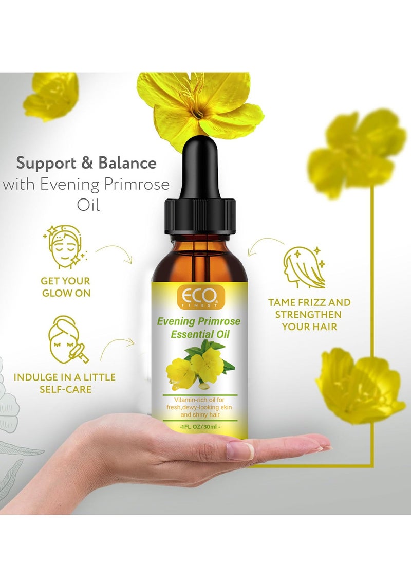 إيكو زيت لسان الثور العضوي للوجه والشعر - معصور على البارد، غني بفيتامين E، ترطيب عميق للبشرة الجافة، سيروم مضاد للشيخوخة يقلل من الخطوط الدقيقة والتجاعيد، يغذي البشرة والشعر، 30 مل - Image 3