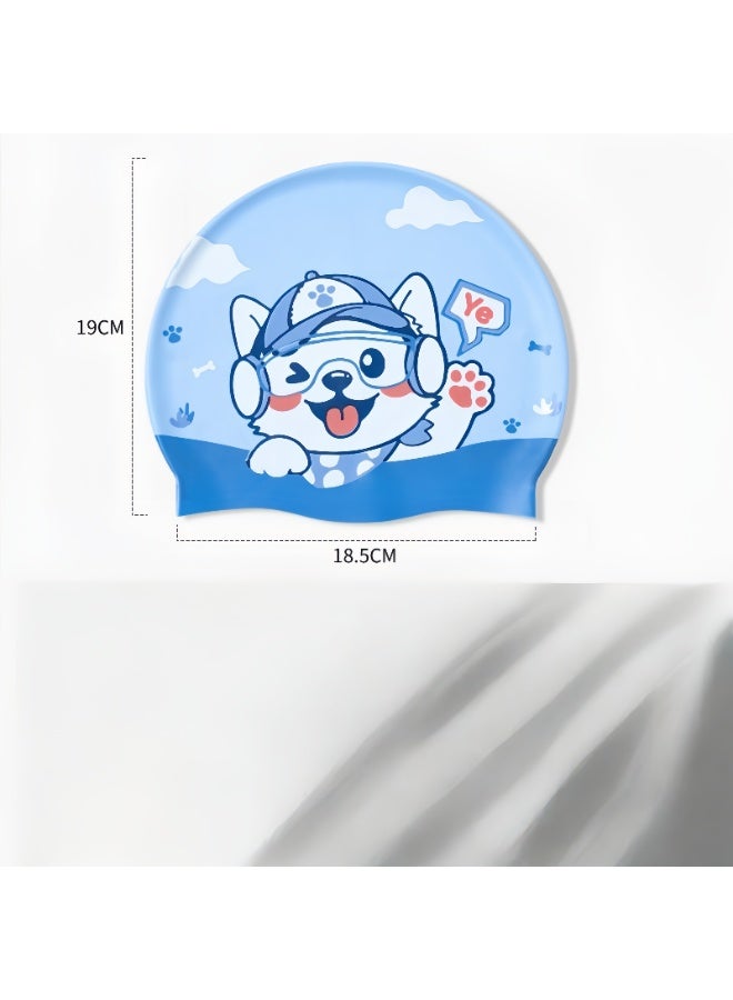 S-Quality 2-Pack Kids Waterproof Cartoon Swim Caps – Cute & Comfortable for Boys and Girls - Image 2