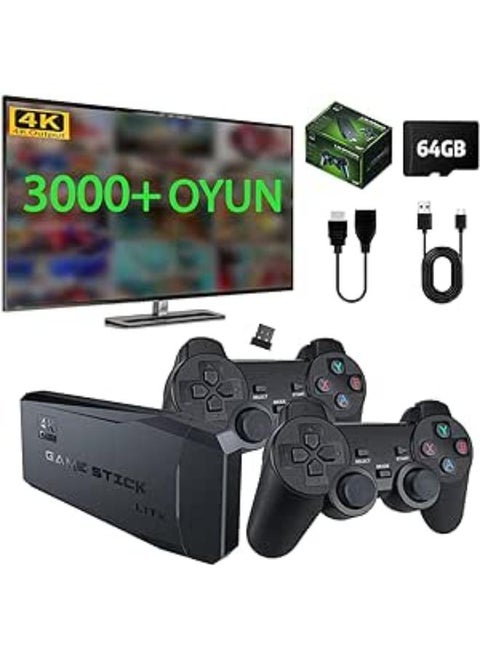 Wireless Dual Arm Games Console 3000+ Gaming 4K Full HD Game Console Game Stick TV Game Console Atari Game Console