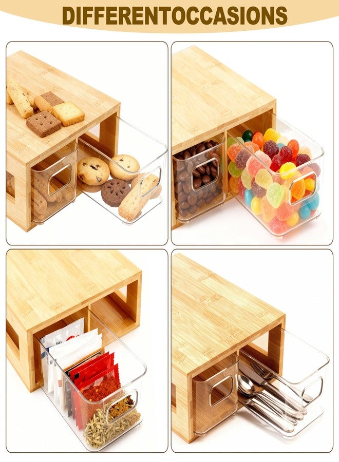 Orchidleaf Tea Bag Organizer, Bamboo and Acrylic Drawer Tea Bag Holder Wood Tea Bag Storage for Drawers with 2 Roomy Compartments for Kitchen Living Room - Image 5