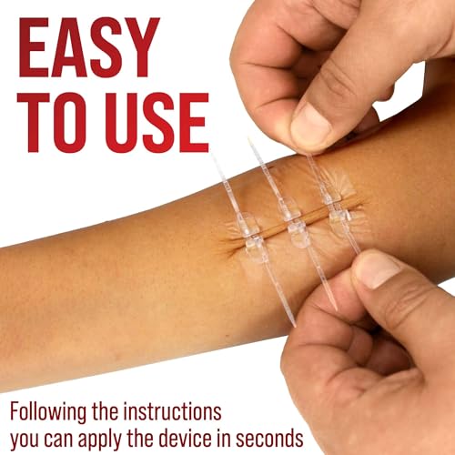 MYHELP Emergency Wound Closure Strips - 11pk - 2 Types Easy to Use Butterfly Bandages - Stitchless & Painless Laceration Closure Kit - Image 4