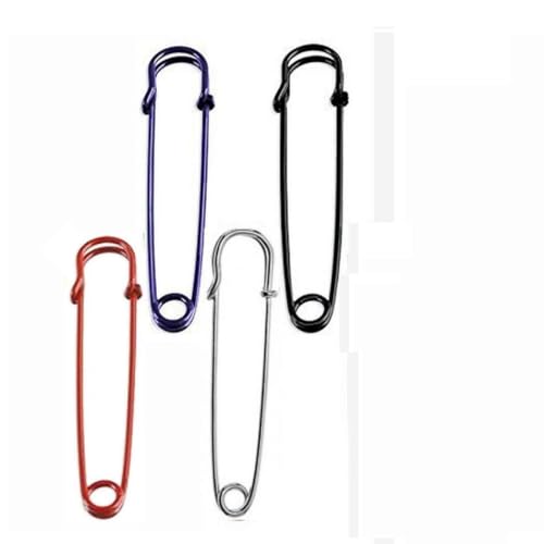 YEQIN 4Pcs Color Set 4 Inch Large Metal Steel Safety Pin , Big and Strong for Blankets, Skirts, Kilts, Crafts - Image 4
