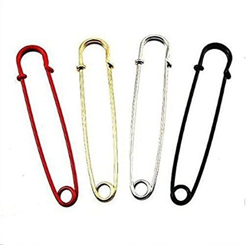 YEQIN 4Pcs Color Set 4 Inch Large Metal Steel Safety Pin , Big and Strong for Blankets, Skirts, Kilts, Crafts - Image 2