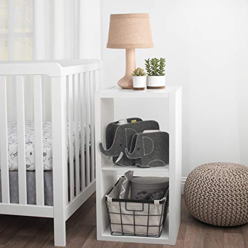 NoJo Little Love by NoJo Grey Felt Elephant Shaped Nursery Storage Caddys - 2 Pk, Grey - Image 5
