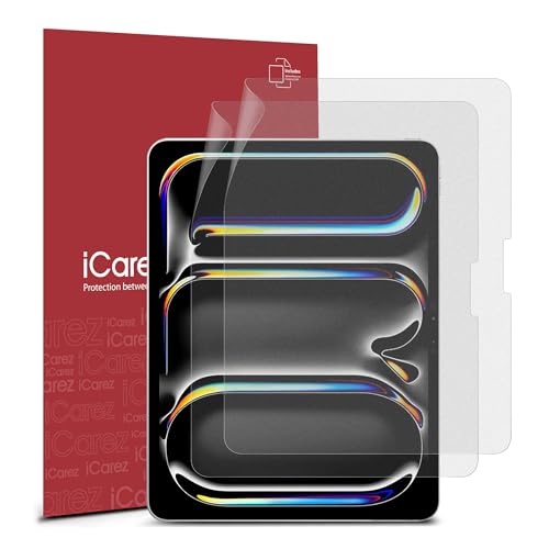 iCarez Screen Protector for iPad Pro 13 inch(M5 2025)(M4 7th Gen 2024) & iPad Air 13 inch(M2 6th Gen 2024/M3 7th Gen 2025), Anti-Glare Matte Reduce Fingerprint Face ID & Apple Pencil Campatible 2-Pack - Image 1