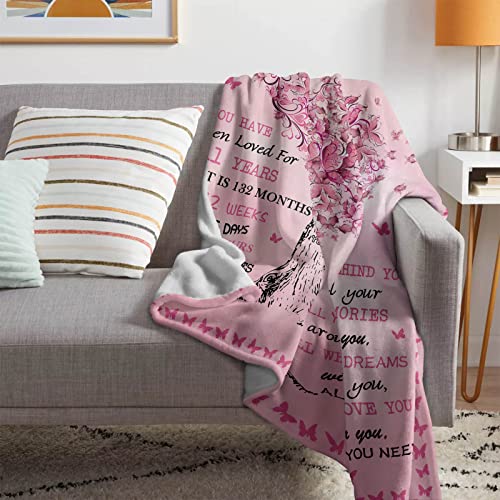 Gevuto 11 Year Old Girl Birthday Gift Ideas - 11th Birthday Gifts Decorations for Girls - Gifts for Girls Age 11 Throw Blanket 50"X60" - Image 4