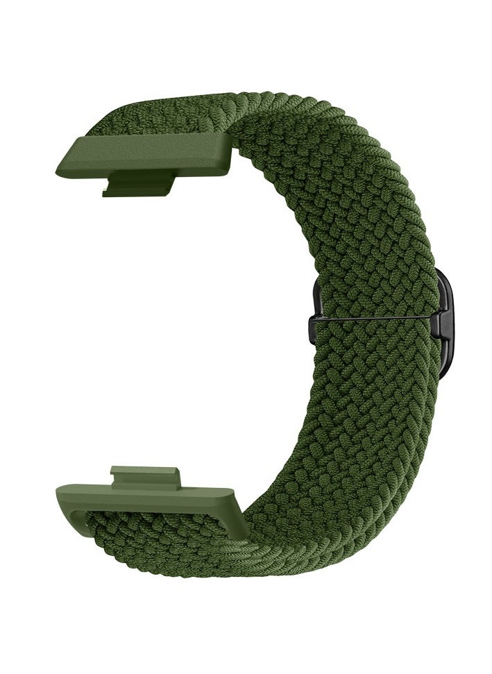 HW Suitable for Huawei Watch Fit 3 Adjustable Woven Nylon Strap Green  - Image 1