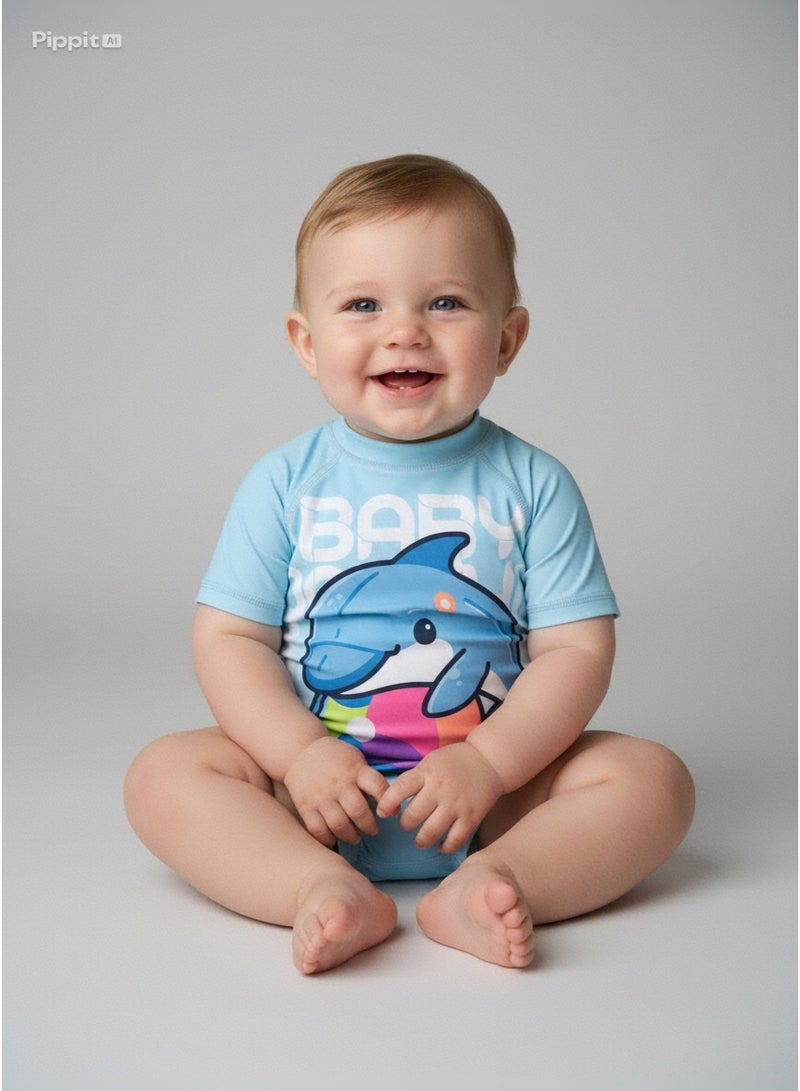 Lamer short-sleeve baby swimming suit
