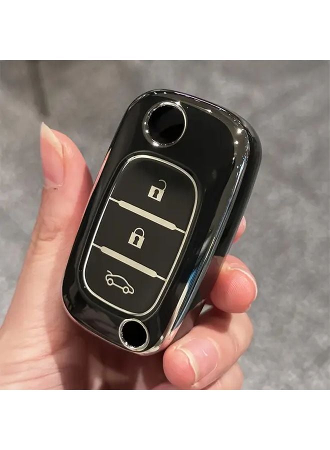 Black TPU Key FOB Cover Case for Mercedes Benz Smart Fortwo 453 Forfour Keyless Protect Shell - Image 4