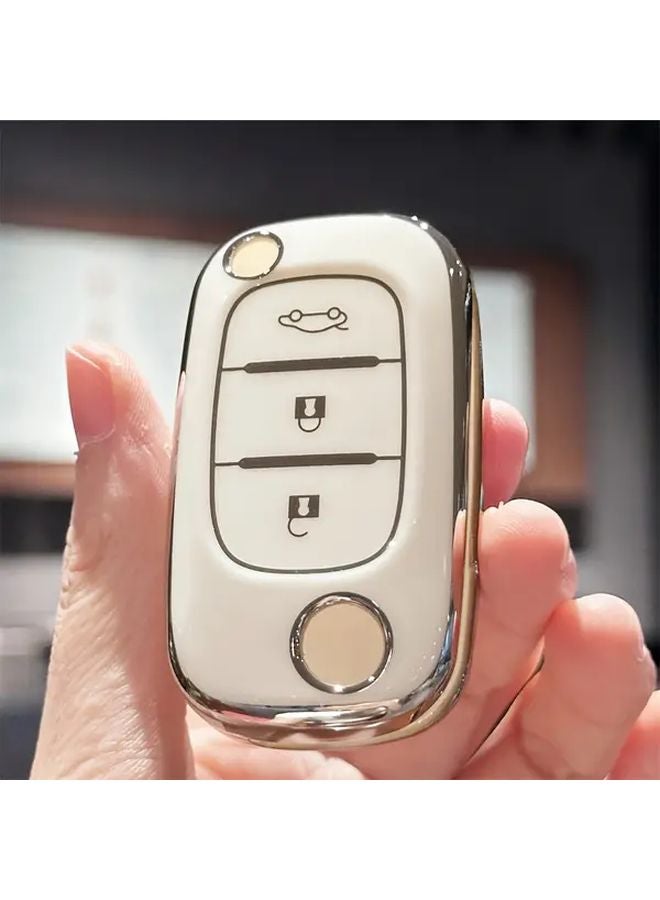 Black TPU Key FOB Cover Case for Mercedes Benz Smart Fortwo 453 Forfour Keyless Protect Shell - Image 1