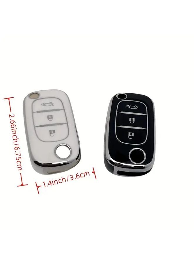Black TPU Key FOB Cover Case for Mercedes Benz Smart Fortwo 453 Forfour Keyless Protect Shell - Image 5
