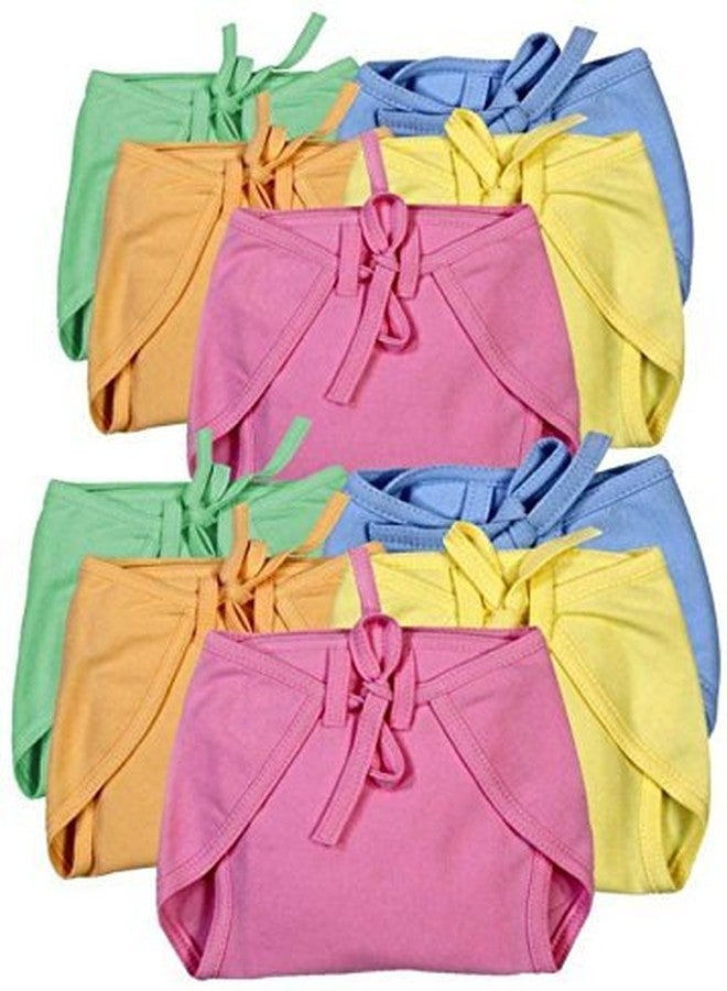 Crawl'in Baby Cotton Cloth Diaper Tying Knotted Nappies Washable & Reuable Indian Style Langot Pack of 10 Pcs