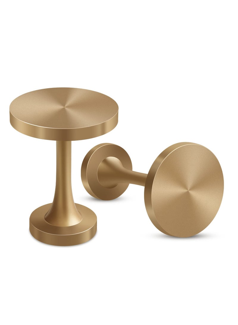 Excefore Curtain Holdbacks, 2 Pcs Metal Decorative Curtain Holdbacks, Vintage Curtain Tassel Holders Medallion Round Curtain Pull Backs, Wall Mounted Drapery Tieback Hooks with Screws (Dark Gold) - Image 1