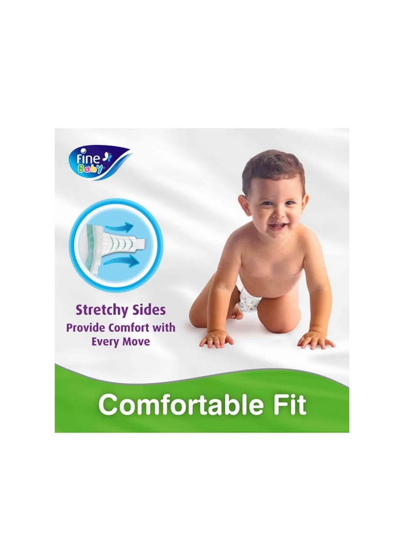 Fine Baby Baby Diapers, Size 3, Medium 4-9kg Jumbo pack, 84 Diapers. - Image 2