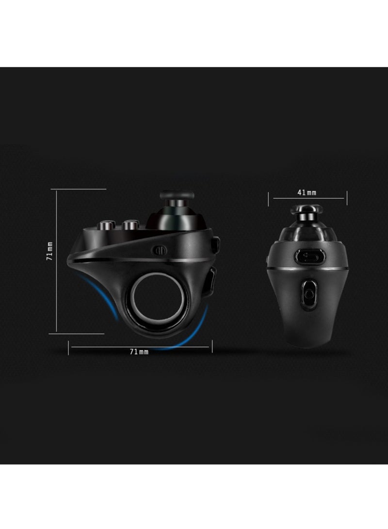 جهاز تحكم عن بعد VR على شكل حلقة R1، عصا تحكم محمولة بمقبض لعبة VR، لوحة ألعاب تحكم عن بعد خفيفة الوزن، وحدة تحكم بلوتوث لاسلكية متينة لـ VR Android IOS، (عبوة من قطعتين، شكل حلقة سوداء) - Image 5