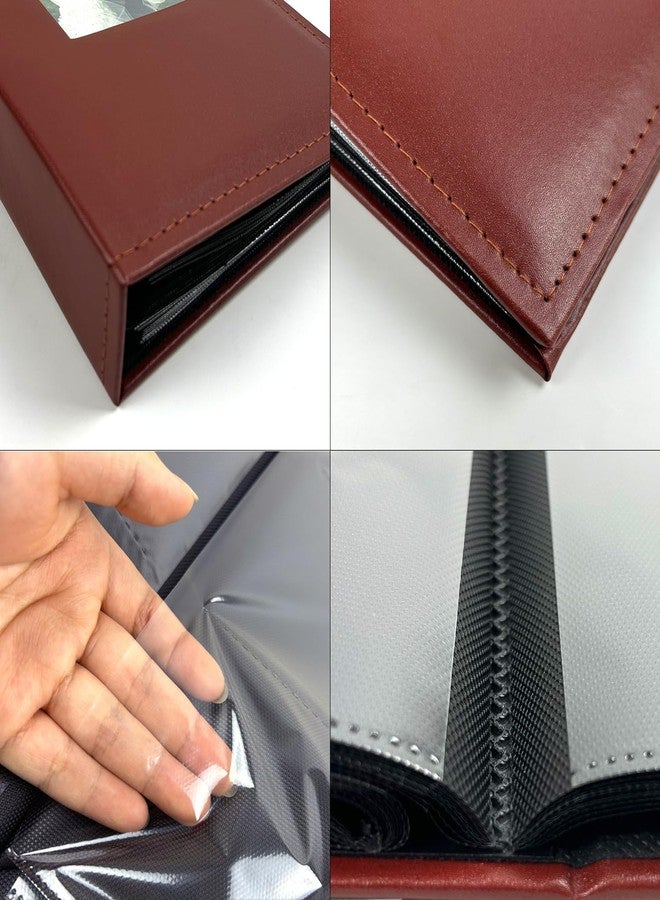 WEI LONG Photo Album 4x6 for 300 Photos Pictures PU Leather Cover for Wedding Albums Family Photo Book Pocket Vacation Birthday Photo Albums Hold (Brown) - Image 2