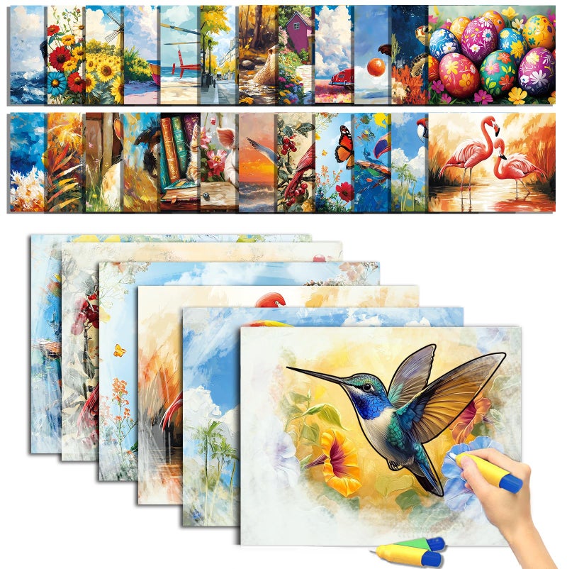Codonen 25 Pack Dementia Products for Elderly Reusable Water Doodle Coloring Set for Seniors Dementia Activities Animals Water Painting Toys for Alzheimers Painting Gifts for Nursing Home Patients - Image 3