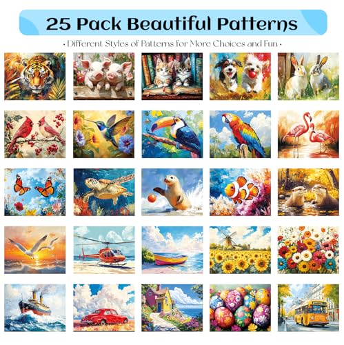 Codonen 25 Pack Dementia Products for Elderly Reusable Water Doodle Coloring Set for Seniors Dementia Activities Animals Water Painting Toys for Alzheimers Painting Gifts for Nursing Home Patients - Image 5