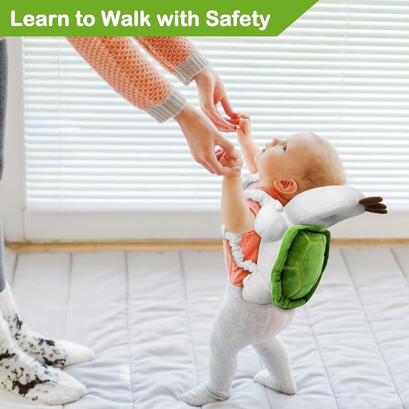 Mounting UP Toddler Head Protector Adjustable Backpack Safety Pad for Infants & Crawling, Includes Knee Pads & Socks - Tortoise HX WZ S7 - Image 5