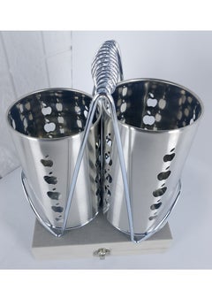 Generic Double spoons strainer with a high-quality stainless steel holder that does not rust  - Image 1