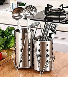Generic Double spoons strainer with a high-quality stainless steel holder that does not rust  - Image 2