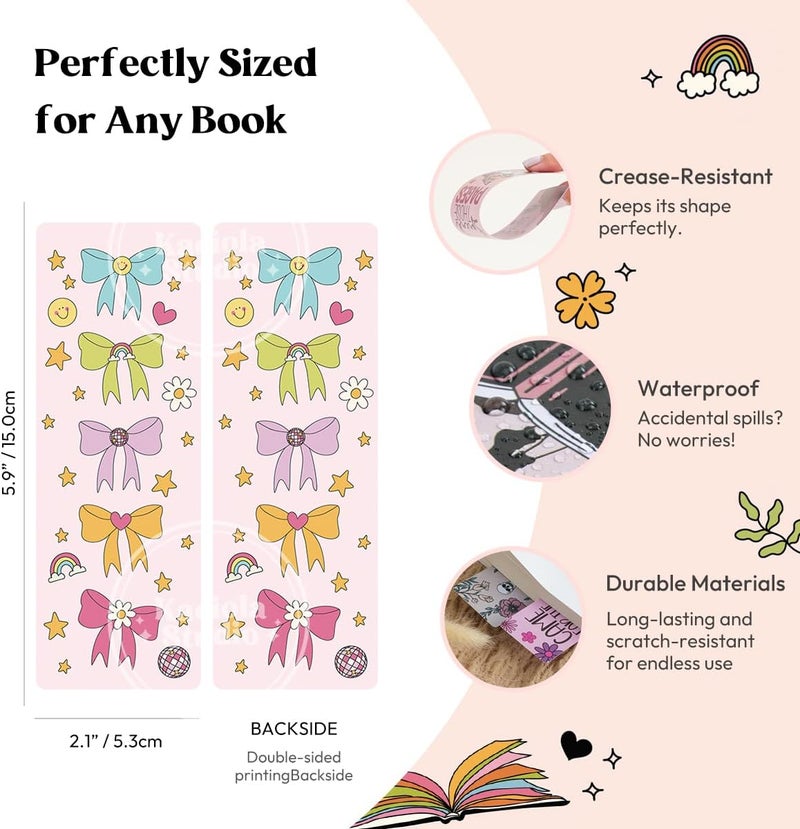 Kaciola Studio 10 PCS Colorful Bookmarks,Funny Bookmarks for Women,Double Sided Cute Romance Booklover Gifts,Book Lovers Gifts for Romance Reader Friends Girls - Image 5