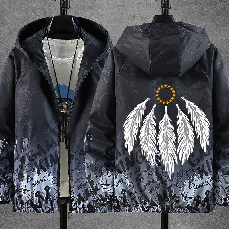 Jacket Boys' Trendy Handsome New Style Middle And Large Children'S Top Junior Senior High School Student Boys Thin Chubby Children'S Jacket - Image 3