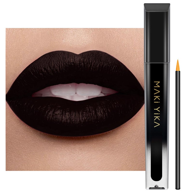 MAKI YIKA Black Lipstick for Women Color Stay Long Lasting Lipsticks No Smudge Matte Liquid Lipstick Transferproof CrueltyFree Lip Color Witch Girl