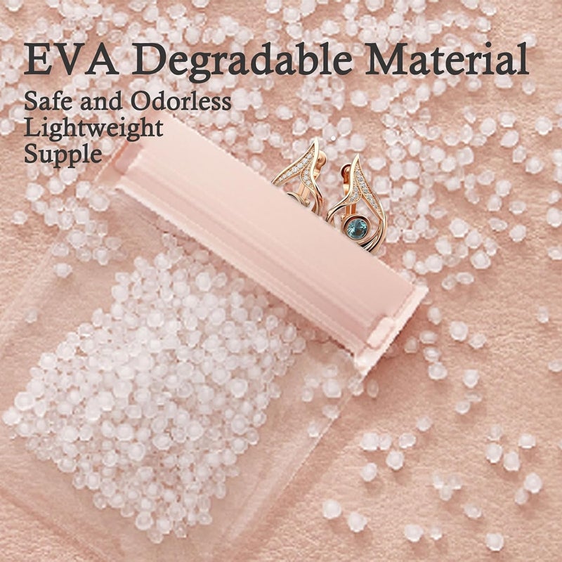 Qryval 30 PCS Anti Tarnish Jewelry Bags - Clear EVA Pouches Organizer for Travel and Storage - Image 4