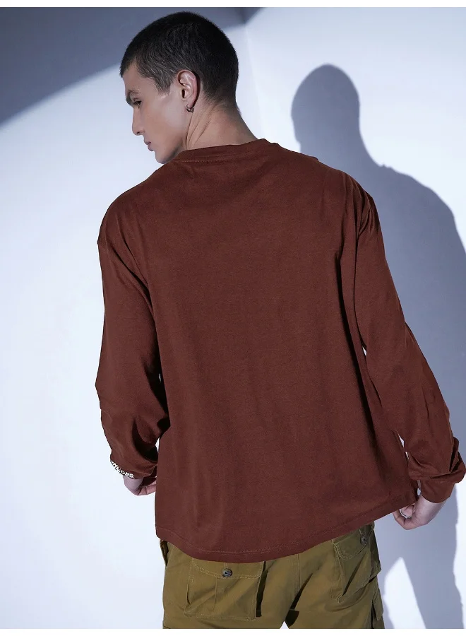 Hubberholme Men Brown T-Shirts - Casual Wear with a Stylish Edge