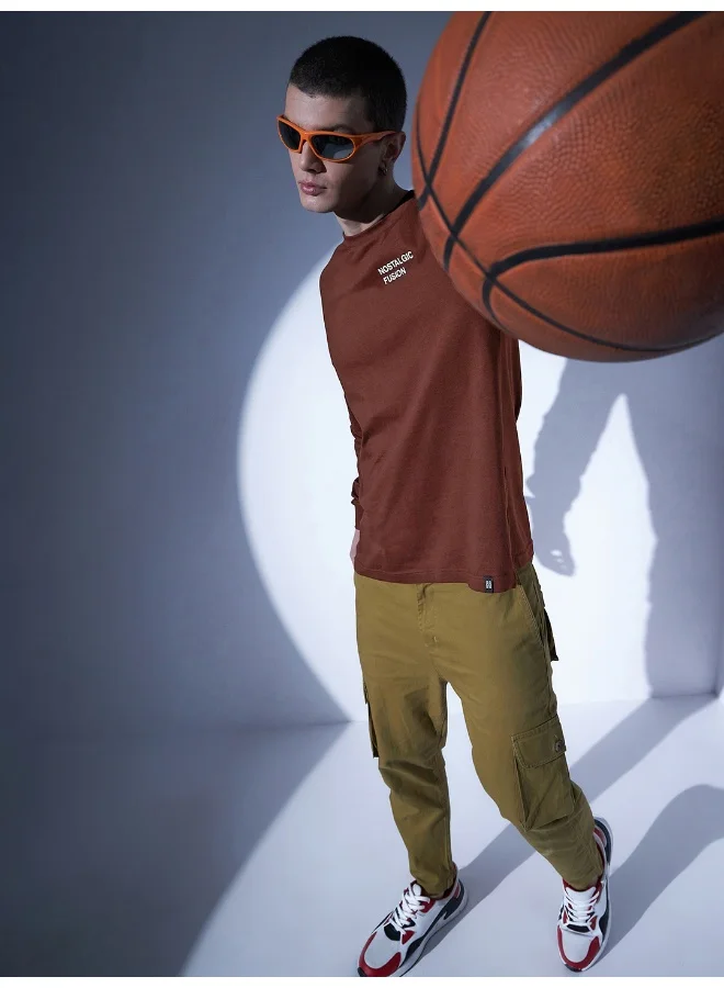 Hubberholme Men Brown T-Shirts - Casual Wear with a Stylish Edge