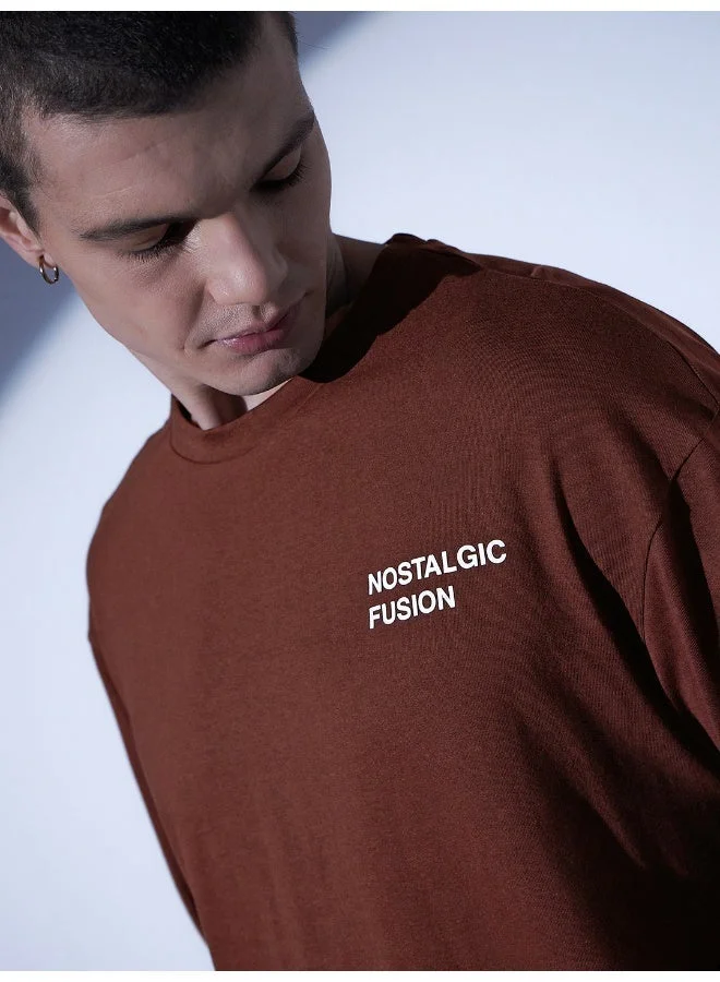 هوبرهولمي تيشيرت رجالي بني - ملابس كاجوال أنيقة