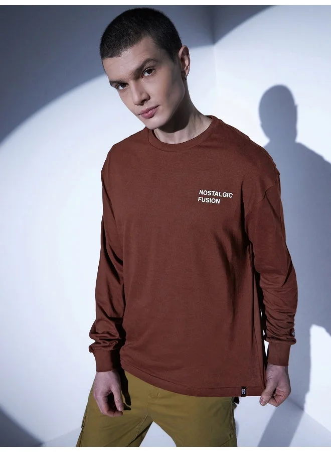 Hubberholme Men Brown T-Shirts - Casual Wear with a Stylish Edge